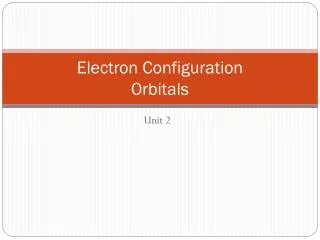 Electron Configuration Orbitals