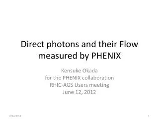 Direct photons and their Flow measured by PHENIX