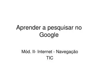 aprender a pesquisar no google