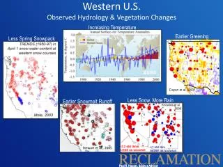 Western U.S. Observed Hydrology &amp; Vegetation Changes
