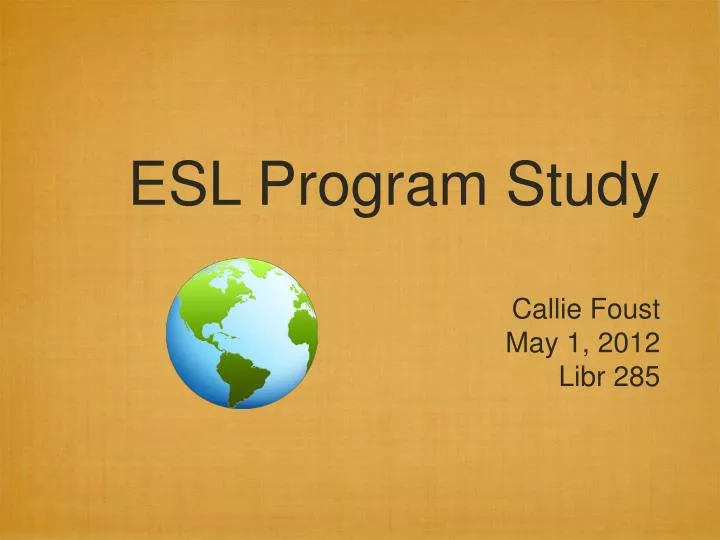 esl program study