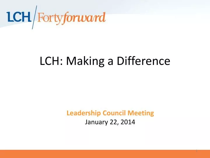 lch making a difference
