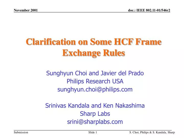 clarification on some hcf frame exchange rules