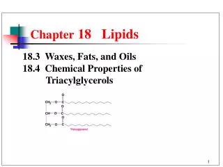 Chapter 18 Lipids