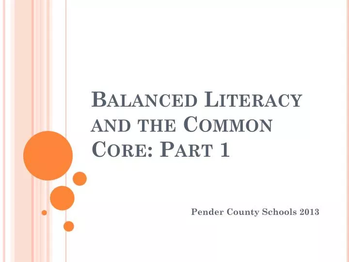balanced literacy and the common core part 1