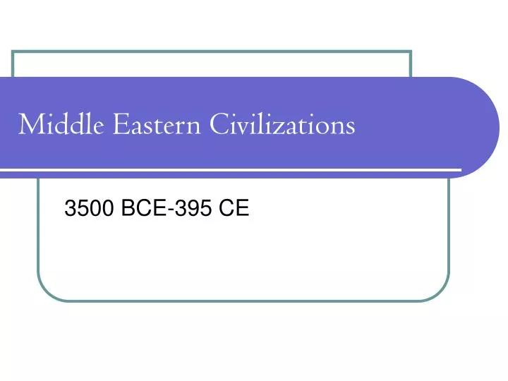 middle eastern civilizations