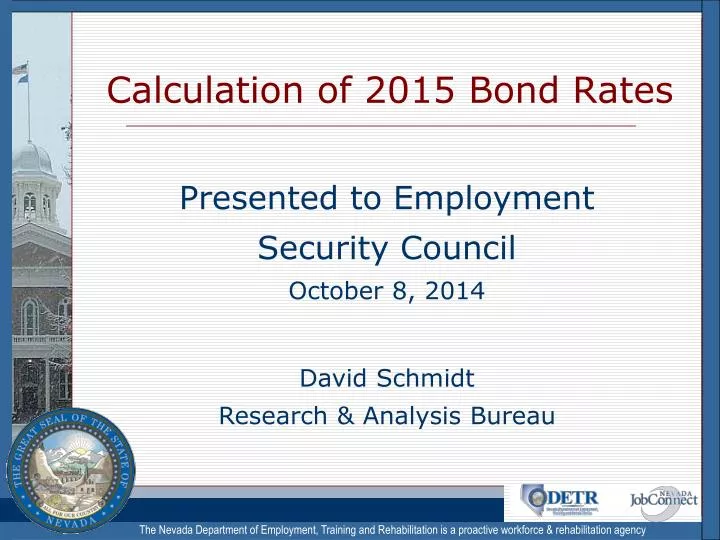 calculation of 2015 bond rates