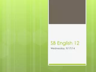 SB English 12