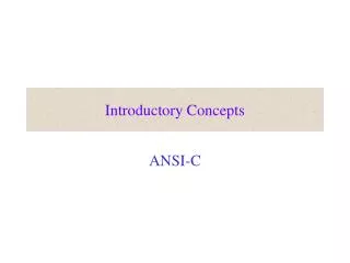 Introductory Concepts