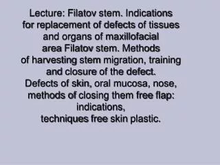 Types of stem flaps - places of formation the neck