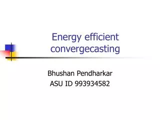 Energy efficient convergecasting