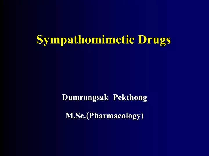 sympathomimetic drugs