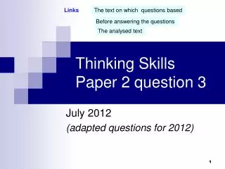 Thinking Skills Paper 2 question 3