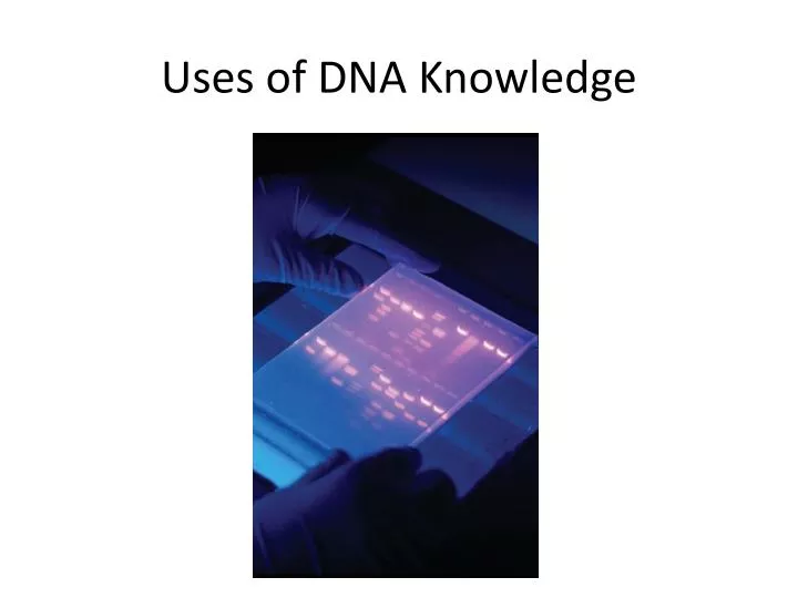 uses of dna knowledge