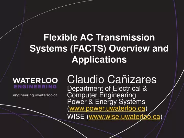 flexible ac transmission systems facts overview and applications