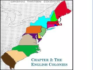 Chapter 2: The English Colonies