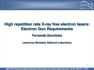 High repetition rate X-ray free electron lasers: Electron Gun Requirements