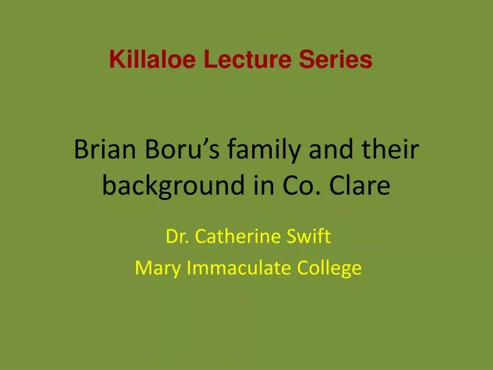 brian boru s family and their background in co clare