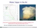 Water Vapor in the Air - slide 1