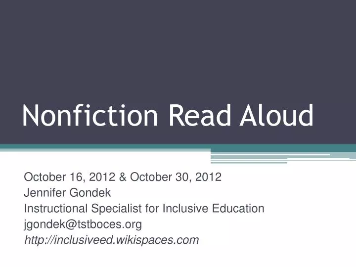 nonfiction read aloud