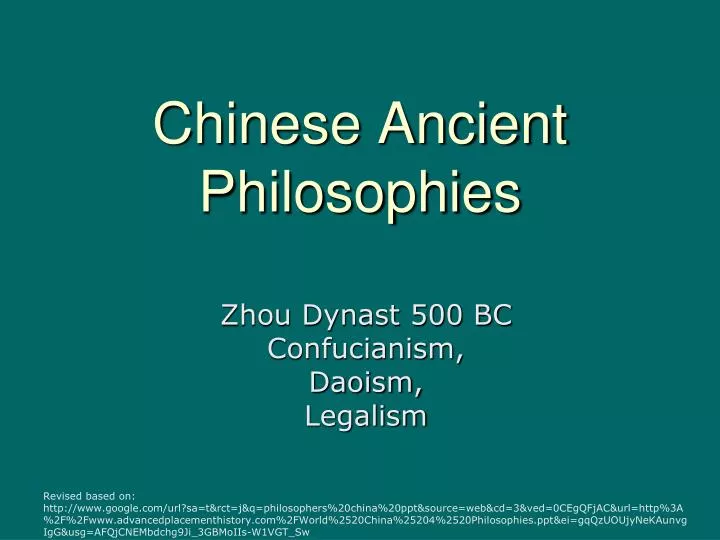 chinese ancient philosophies