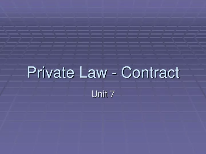 private law contract