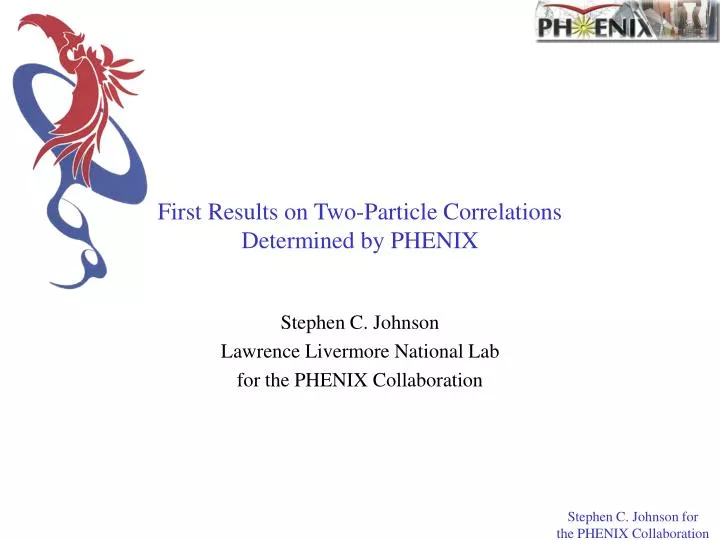 first results on two particle correlations determined by phenix