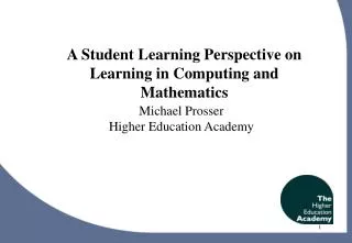A Student Learning Perspective on Learning in Computing and Mathematics
