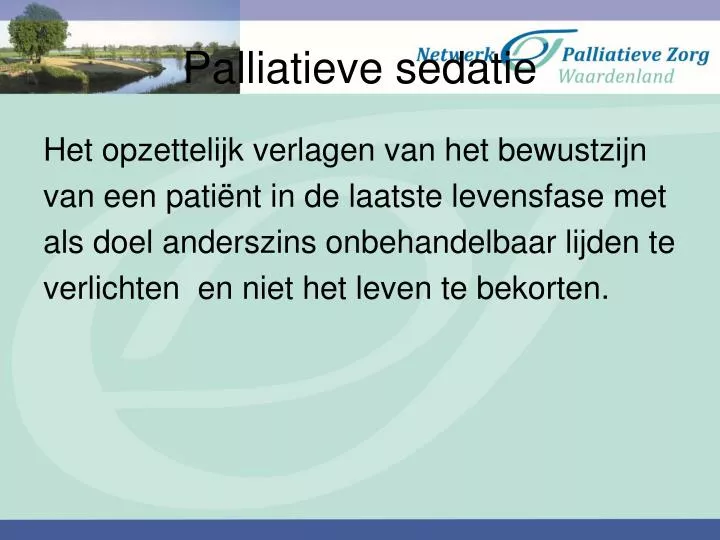 palliatieve sedatie