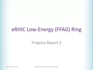 eRHIC Low-Energy (FFAG) Ring