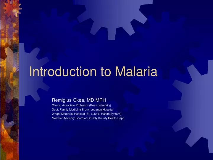 introduction to malaria