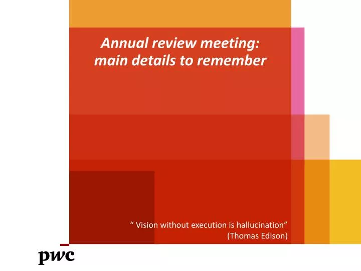 annual review meeting main details to remember