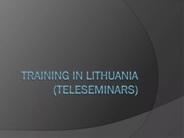 training in lithuania teleseminars