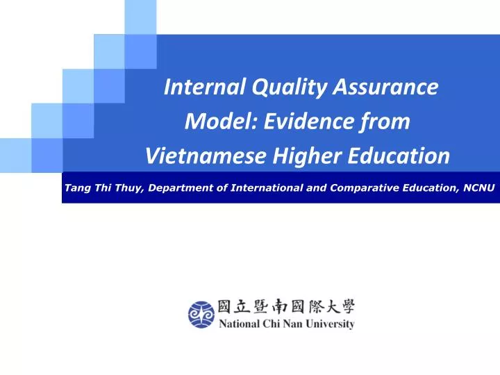 internal quality assurance model evidence from vietnamese higher education