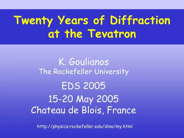 twenty years of diffraction at the tevatron