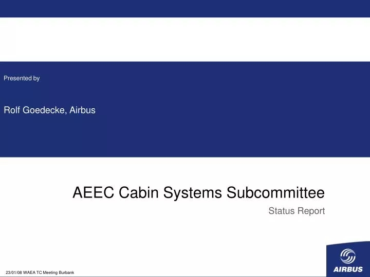 aeec cabin systems subcommittee