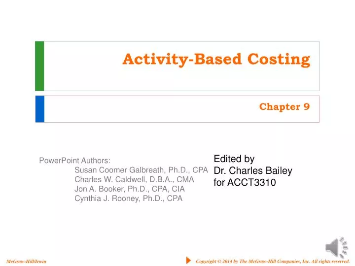 activity based costing