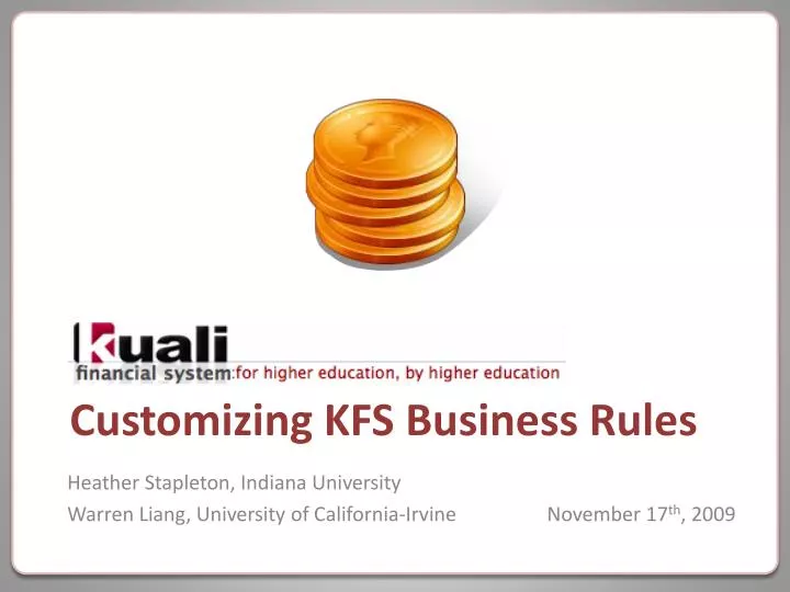customizing kfs business rules