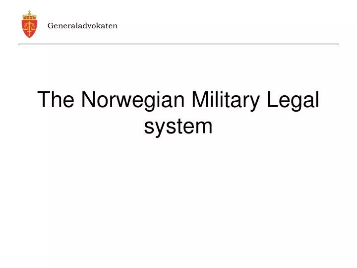 the norwegian military legal system