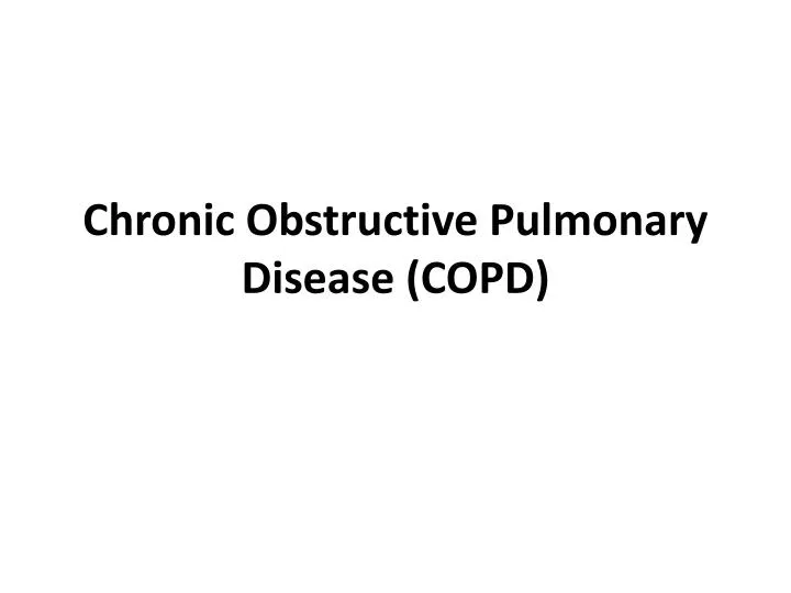 chronic obstructive pulmonary disease copd