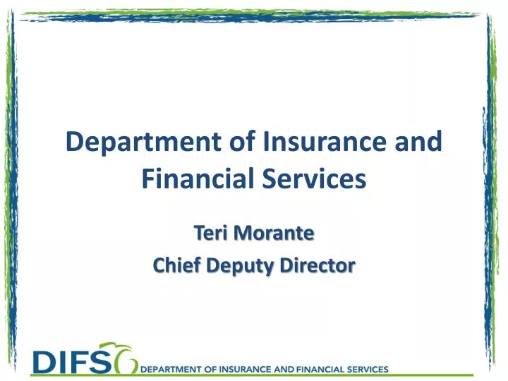 department of insurance and financial services