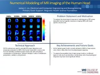 Numerical Modeling of MR Imaging of the Human Head