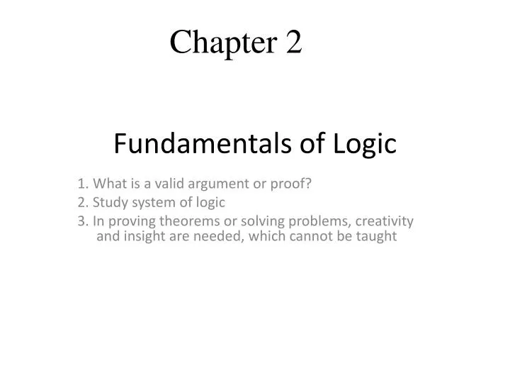 fundamentals of logic