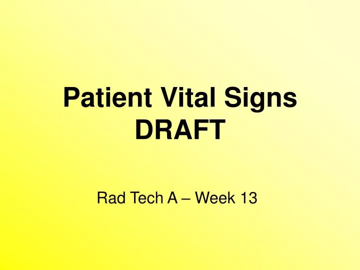 patient vital signs draft