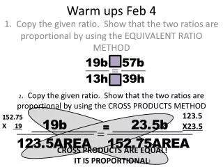 Warm ups Feb 4