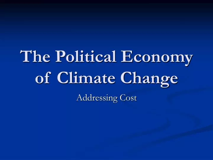 the political economy of climate change