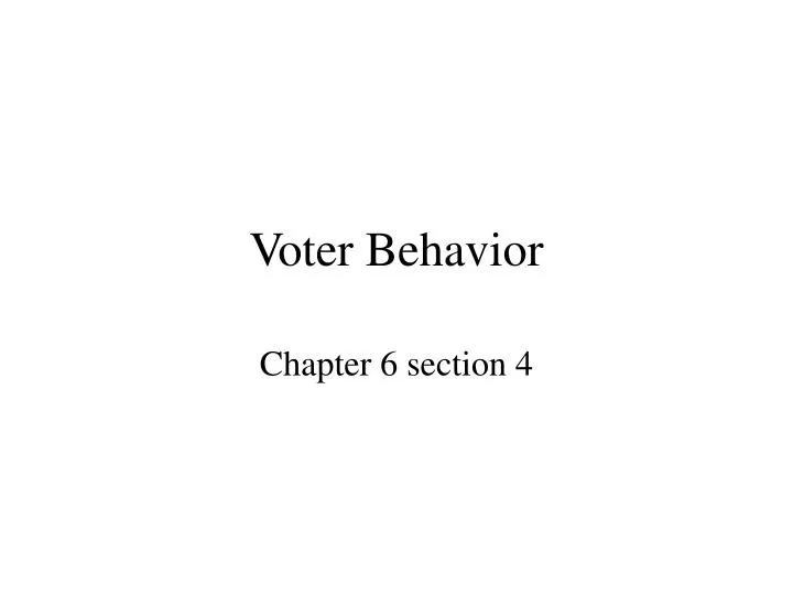 voter behavior