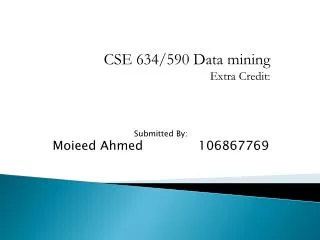 cse 634 590 data mining extra credit