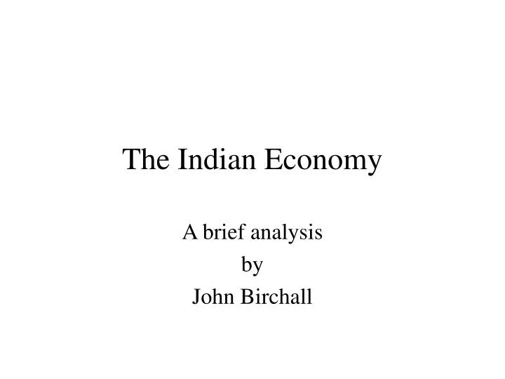 the indian economy