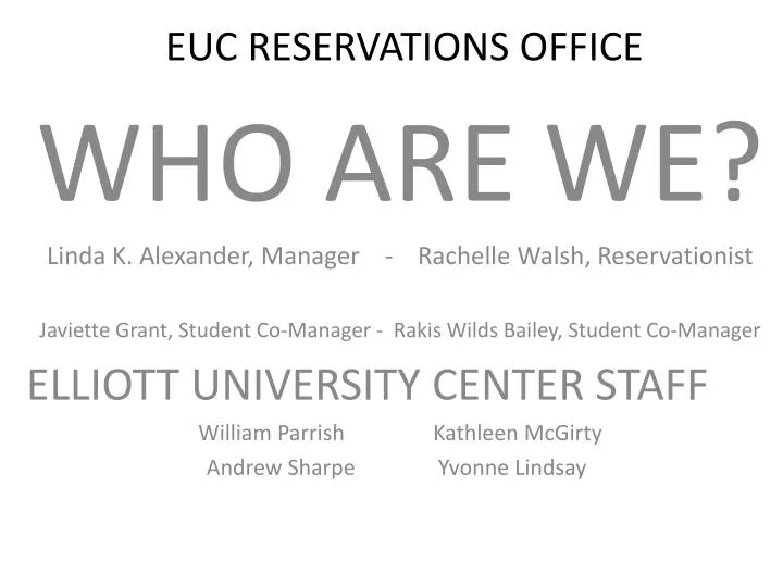 euc reservations office